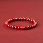 Buddha Stones 925 Sterling Silver Cinnabar Beads Blessing Bracelet - 6mm Imperial Cinnabar&4mm 925 Sterling Silver - image 7