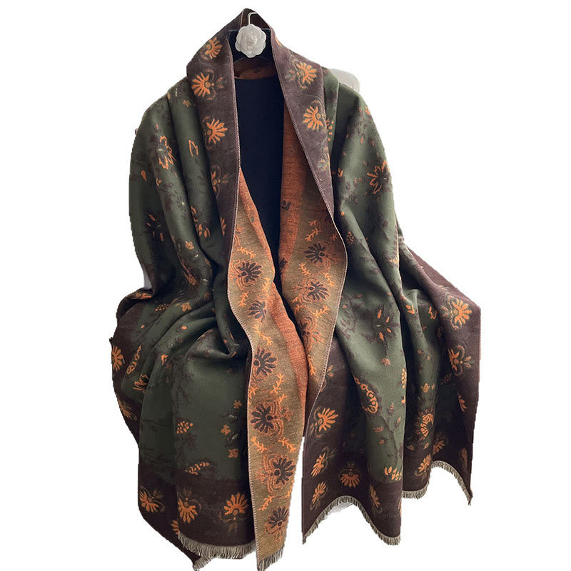 1759974956 Buddha Stones Thickened Winter Paisley Flowers Vines Pattern Soft Scarf Shawl - image 18