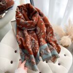 1759974956_4790b2c4-2631-4f8e-a350-1ca9faef5ea8 Buddha Stones Thickened Winter Paisley Flowers Vines Pattern Soft Scarf Shawl - image 3