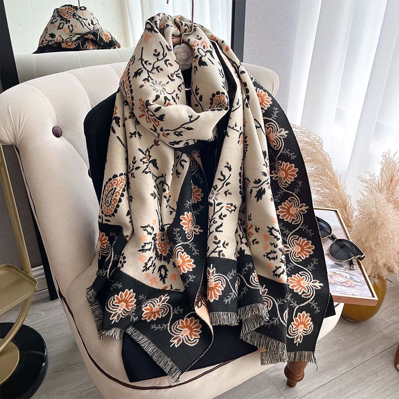1759974956_5612fe1d-19c4-434e-9111-a4a2186671d1 Buddha Stones Thickened Winter Paisley Flowers Vines Pattern Soft Scarf Shawl - image 21