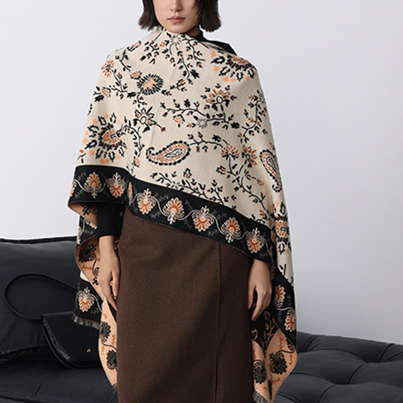 1759974956_6c9cfbe9-4c24-47c9-b2e9-3bfc093f9918 Buddha Stones Thickened Winter Paisley Flowers Vines Pattern Soft Scarf Shawl - image 22