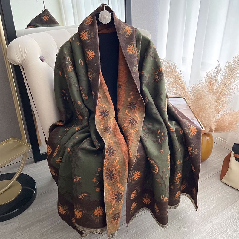 1759974956_6f88a147-70fd-4820-9c26-e25f3bcd5efb Buddha Stones Thickened Winter Paisley Flowers Vines Pattern Soft Scarf Shawl - image 16