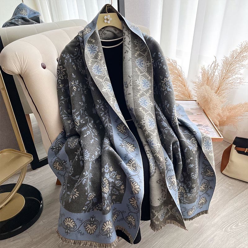 1759974956_a359656a-43c5-40fa-a115-1b0519338c37 Buddha Stones Thickened Winter Paisley Flowers Vines Pattern Soft Scarf Shawl - image 7