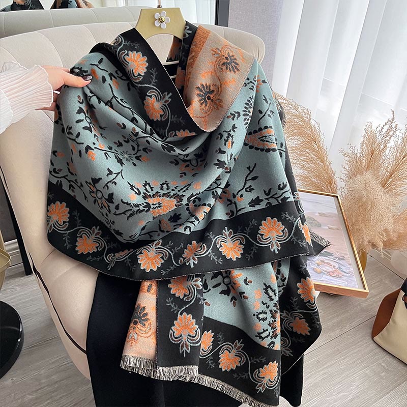 1759974956_c2e45330-60d1-4270-ba10-383d58865768 Buddha Stones Thickened Winter Paisley Flowers Vines Pattern Soft Scarf Shawl - image 11