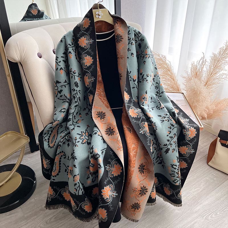 1759974956_f4e7ca35-409b-440d-b0e5-f8a968be7988 Buddha Stones Thickened Winter Paisley Flowers Vines Pattern Soft Scarf Shawl - image 10