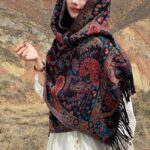1759976120 Buddha Stones Ethnic Embroidered Paisley Flowers Pattern Tassel Soft Scarf Shawl - image 2
