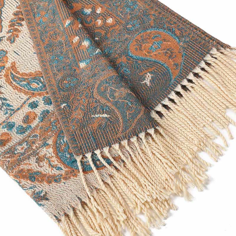 1759976120_27bdb98b-7d32-4ce6-96c8-f8b9ec7a1f7a Buddha Stones Ethnic Embroidered Paisley Flowers Pattern Tassel Soft Scarf Shawl - image 15