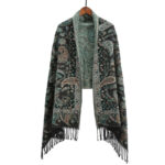 1759976120_3d2d33cb-942f-4779-80ce-89502922dddf Buddha Stones Ethnic Embroidered Paisley Flowers Pattern Tassel Soft Scarf Shawl - MediumSeaGreen - image 16