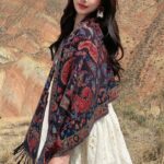 1759976120_423cbeaa-fd72-4023-a81d-c8f2cb82c7c9 Buddha Stones Ethnic Embroidered Paisley Flowers Pattern Tassel Soft Scarf Shawl - image 3