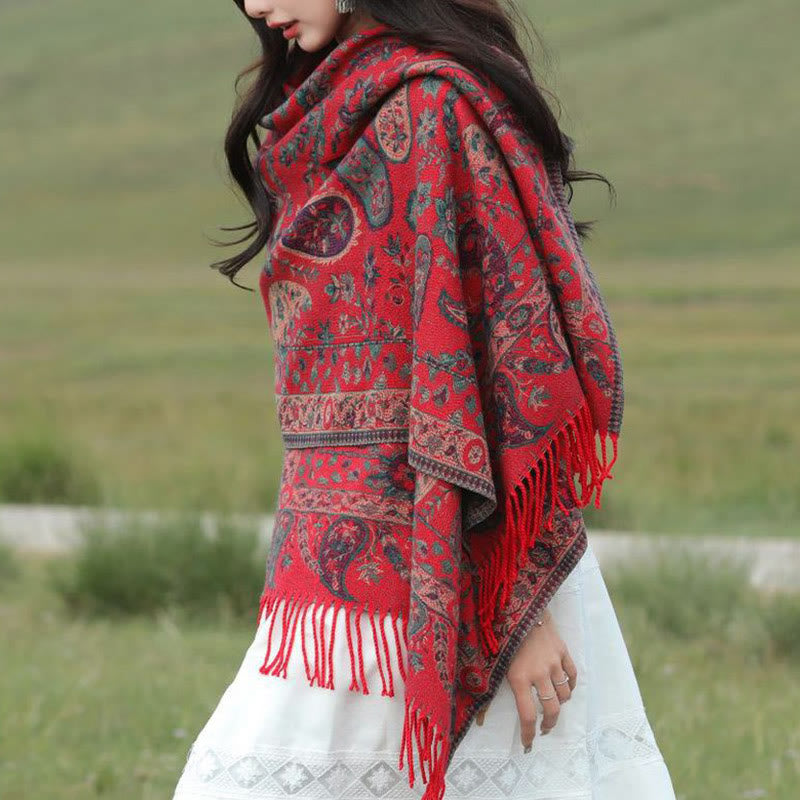 1759976120_9c7a8983-4a6a-46e5-800c-95370f538390 Buddha Stones Ethnic Embroidered Paisley Flowers Pattern Tassel Soft Scarf Shawl - image 20