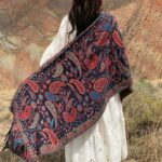 1759976120_b4091864-10a6-4855-b4bd-8e1f446c2f98 Buddha Stones Ethnic Embroidered Paisley Flowers Pattern Tassel Soft Scarf Shawl - Black - image 0