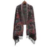 1759976120_cdadf772-d80e-495f-b627-8480a9dba580 Buddha Stones Ethnic Embroidered Paisley Flowers Pattern Tassel Soft Scarf Shawl - image 1