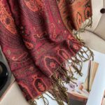 Buddha Stones Spring Floral Paisley Pattern Scarf Shawl With Tassels - image 18