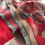 Buddha Stones Fall Crane Lotus Plum Blossom Pattern Tassels Cozy Soft Scarf Shawl - image 4