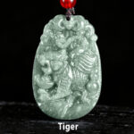 Buddha Stones Chinese Zodiac Jade Year of the Horse Luck Rope Necklace Pendant - Tiger - image 13
