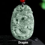 Buddha Stones Chinese Zodiac Jade Year of the Horse Luck Rope Necklace Pendant - Dragon - image 15