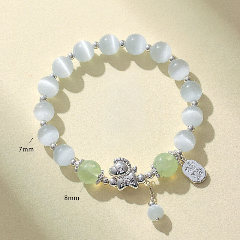 1760008533_6d8e5db5-b675-47c1-9722-0a6237d40583 Buddha Stones Natural Cat's Eye Rose Quartz Crystal Year of the Horse Fu Character Love Bracelet - image 14