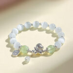 1760008536 Buddha Stones Natural Cat's Eye Rose Quartz Crystal Year of the Horse Fu Character Love Bracelet - image 13