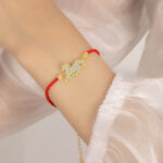 Buddha Stones 925 Sterling Silver Chinese Zodiac Year of the Horse Charm Red String Luck Bracelet - image 3