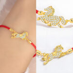 Buddha Stones 925 Sterling Silver Plated 18K Gold Chinese Zodiac Year of the Horse Red String Luck Bracelet - image 5