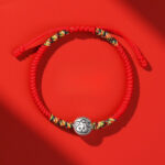 Buddha Stones 999 Sterling Silver Chinese Zodiac Horse Charm Red String Strength Braided Bracelet - Monkey Red String - image 26