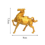 Buddha Stones Chinese Zodiac Horse Charm Copper Coins Attract Fortune Prosperity Home Decoration - Horse Wealth Ingot - image 15