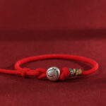 Buddha Stones Year of the Horse 999 Sterling Silver Copper Coins Rope Braided Protection Bracelet - Red - 18-20cm - image 0