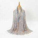 Buddha Stones Spring Cashew Flower Vines Pattern Tassel Soft Scarf Shawl - image 7