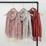 Buddha Stones Spring Cashew Flower Vines Pattern Tassel Soft Scarf Shawl - image 14