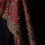 1760167989 Buddha Stones Spring Dark Red Cashew Flower Floral Leaf Pattern Tassel Soft Scarf Shawl - image 4