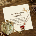 Buddha Stones "Carry Happiness and Luck" Year of the Horse Agate Necklace Includes Gift Message Card - Red Agate(Logical thinking♥Self-acceptance) - Deluxe Gift Bag (+$12.59) - image 6