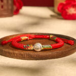Buddha Stones 999 Sterling Silver Chinese Zodiac Horse Charm Red String Strength Braided Bracelet - image 2