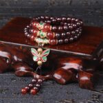 1760681029 Buddha Stones Natural Garnet Red Agate Colorful Butterfly Purification Calm Multi-layer Bracelet - Garnet & Red Agate(Wrist Circumference: 14-18cm) - image 0