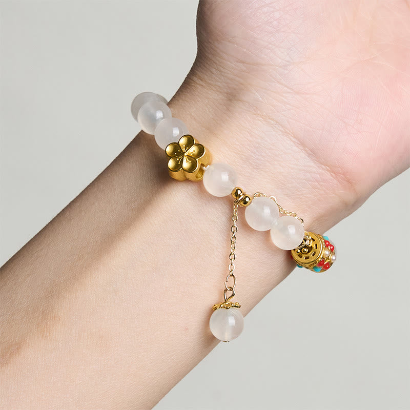 1761015219_c5596f9c-9983-4ccb-8051-29f1fadd4fdc Buddha Stones Tibetan White Agate Crystal Stone Flowers Positivity Bracelet - image 3