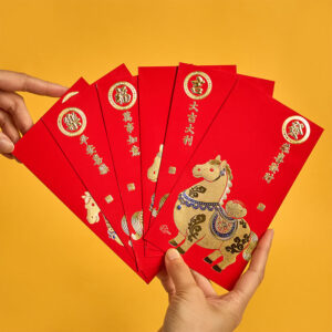 Buddha Stones 6Pcs Chinese Red Envelope Year of the Horse Good Fortune Comes Together 2026 New Year - Good Fortune Comes Together - 6Pcs Chinese Red Envelope(16.9*9cm) - image 0