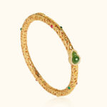 Buddha Stones "Sending Health and Good Fortune" Cyan Jade Copper Bangle Includes Gift Message Card - image 20