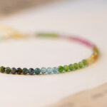 Buddha Stones 2.5mm Natural Tourmaline Ultra-thin Beads Positive Bracelet - image 11