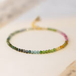 Buddha Stones 2.5mm Natural Tourmaline Ultra-thin Beads Positive Bracelet - image 7