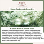 Buddha Stones 14K Gold Plated Natural Moss Agate Healing Bracelet - image 8