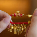 Buddha Stones Horse Charm Fu Character Attract Fortune Ruyi Handle Brass Luck Brooch - image 3