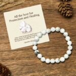 Buddha Stones "All the Best for Love and Harmony" Stone Quartz Bracelet Includes Gift Message Card - 8mm - White Turquoise - Standard Gift Box - image 32