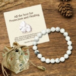 Buddha Stones "All the Best for Love and Harmony" Stone Quartz Bracelet Includes Gift Message Card - 8mm - White Turquoise - Deluxe Gift Bag (+$12.59) - image 35