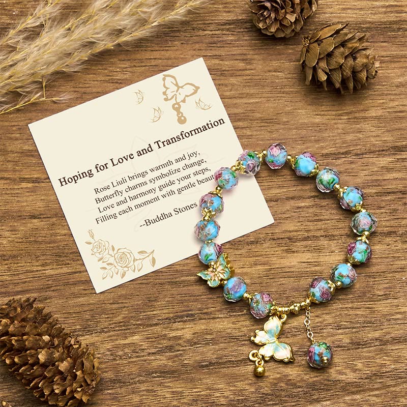 1761032718_6beccf57-b781-4c16-b4f5-d595e8bbe384 Buddha Stones "Hoping for Love and Transformation" Butterfly Bracelet Includes Gift Message Card - Blue Liuli(Wrist Circumference: 18cm) - Standard Gift Box - image 0