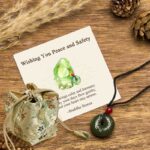 Buddha Stones "Wishing You Peace and Safety" Peace Buckle Jade Necklace Includes Gift Message Card - Cyan Jade - Deluxe Gift Bag (+$12.59) - image 7