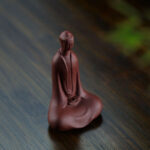 Buddha Stones Formless Buddha Purple Clay Serenity Home Desk Decoration 5.7*9.6 cm - image 1