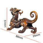 Buddha Stones FengShui Small PiXiu Alloy Wealth Luck Decoration 9.2*2.4*5.2 cm - image 11