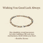 Buddha Stones "Wishing You Balance and Strength" Brass Beads Bracelet Includes Gift Message Card - image 2
