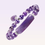 Buddha Stones "All the best for Calm and Wisdom" Amethyst Love Bracelet Includes Gift Message Card - image 3