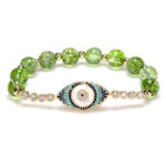 Buddha Stones "May Light and Protection Be With You" Peridot Bracelet Includes Gift Message Card - image 1